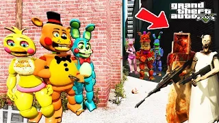 GTA 5 FNAF ANIMATRONICS - HOW NIGHTFUL ANIMATRONICS SAVED A CHIKA AND A PUPPET