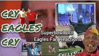 Cry Eagles Cry - Philadelphia Eagles Fan Reaction to SuperBowl LVII loss to Kansas City Chiefs