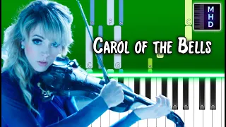 Lindsey Stirling - Carol of the Bells - Piano Tutorial