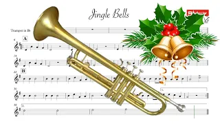 Jingle Bells trumpet score (Колокольчики ноты для трубы)