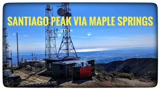 Santiago Peak via Maple Springs