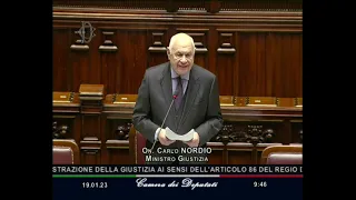 🔴 Camera dei deputati - Comunicazioni del Ministro della giustizia, Carlo Nordio (19/01/2023)