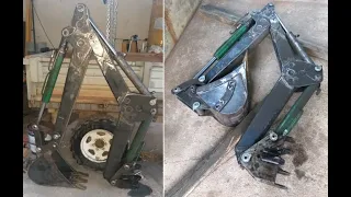 Retroescavadora para tractor , homemade backhoe project 2ª parte