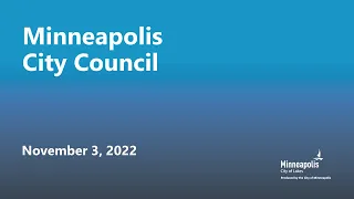 November 3, 2022 City Council