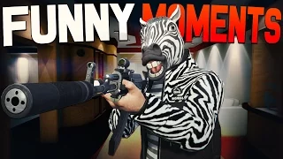 GTA 5 Funny Moments - Zebra Man, Rocket Car Stunts, Hot Dog Stand!
