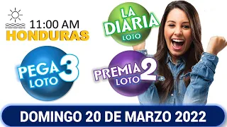 Sorteo 11 AM Resultado Loto Honduras, La Diaria, Pega 3, Premia 2, DOMINGO 20 de marzo 2022