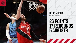 Jusuf Nurkić (26 PTS, 17 REB) Highlights | Trail Blazers vs. Grizzlies | April 23, 2021