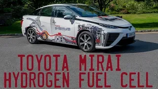 Hydrogen fuel cell Toyota Mirai goes for a drive