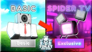 Basic to Spider TV Toilet Tower Defense | Full Movie