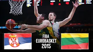 Serbia 🇷🇸 v Lithuania 🇱🇹 - Classic Full Games | FIBA EuroBasket 2015