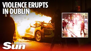 Chaos in Dublin as protestors clash with cops near where 3 children were stabbed in a crazed rampage