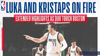 DONČIĆ & PORZIŅĢIS ON 🔥🔥🔥 | Highlights from Dallas duo as they torch Boston in big win