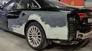 Audi A8 D4 | Repair car body | Ремонт кузова | Evercoat | Syrox