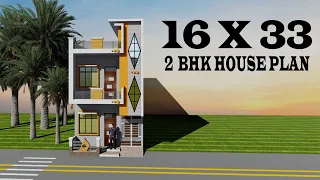 16X33 house plan , 16*33 home design , 16 by 33 ghar ka naksha