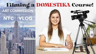 Filming a Domestika course - Art Commission in NYC - FULL VLOG - Behind the scenes!