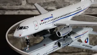 Airliner Sukhoi Superjet 100 ( SSJ100 ) Severstal 1/144 + Microdisign