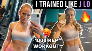 I Trained like Jennifer Lopez (JLo) for the Day **BRUTAL 1000 REP WORKOUT**