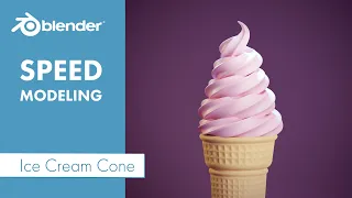 Ice Cream Cone Speed Modeling In Blender