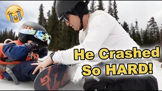 Toddler Takes His First Snowboard SLAM - (Season 5, Day 113)