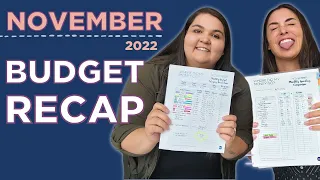 NOVEMBER 2022 BUDGET RECAP | Budget By Paycheck + Budget Tips