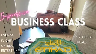 How to travel in Etihad Business Class - London-Abu Dhabi-Lounge,Flight,Air Bar, Food,Entertainment