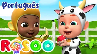 Fruit Juice - Canção de Animais + Vai Para a Escola | Rosoo em Português - Músicas Infantis
