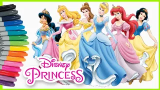 Mewarnai Princess Disney Compilation | Disney Princesses Coloring Page Compilations