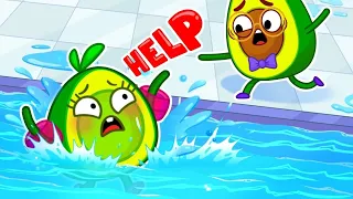 Learn Safety Tips in Swimming Pool with Avocado Babies || Funny Stories for Kids by Pit & Penny 🥑