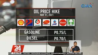 Gasoline, diesel, kerosene prices up for 4th straight week Tuesday | 24 Oras