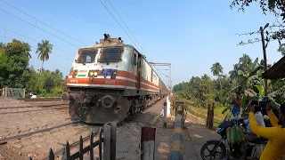 Extreme Superfasf East Coast Express 130 kmph Dangerous dust Stormy Skipping throughout railgate