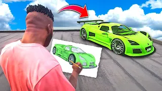 GTA 5 pero TODO lo que DIBUJO se vuelve REAL !! 📝🚘 (MODS)