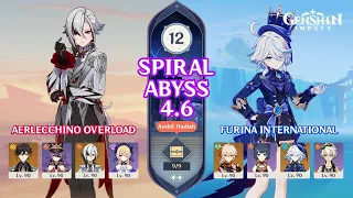 C0 Arlecchino Overload & C2 Furina International | Spiral Abyss 4.6 | Genshin Impact