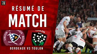 Résumé Bordeaux/Toulon TOP14 J24