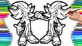 Shadow The Hedgehog Coloring Page / Sonic Coloring Book / Cartoon - On & On  [NCS Release]