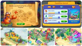 Fishdom: Hermann's Coral Reef Treasure Expedition • New Expedition Event • Full Event Walkthrough