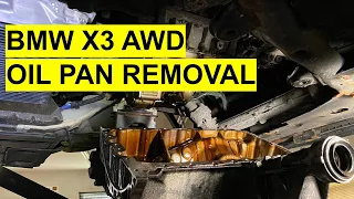 Oil Pan Removal - BMW X3 F25, N20 xDRIVE 2011-2014