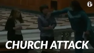 Video captures churchgoer being attacked during Mass