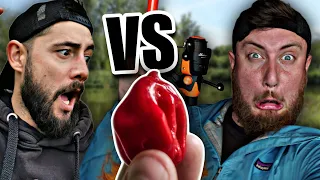 1v1 Fishing Match: Loser Eats EXTREMELY HOT CHILLI