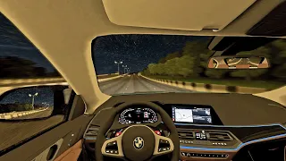 BMW X6M Competition F96 2020 INSANE DRIVING at NIGHT in City Car Driving