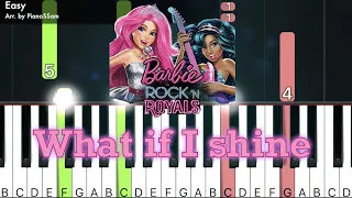 [Easy] What if I shine - Barbie in the Rock'n Royals | Piano Tutorial with Finger Numbers
