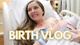 BIRTH VLOG 👶🏼✨💕 | positive induction at 40 weeks with baby #3 (and yes, i had an epidural)