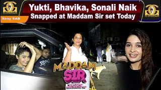 Yukti Bhavika Sonali Naik Snapped at Maddam Sir set Today