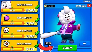 ✅ I Got BIBI RJ SKIN! 🎁 FREE QUEST REWARDS + Box Opening - Brawl Stars