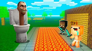 HACKS DE CONSTRUCCION VS SKIBIDI TOILET😰😱 CASA BEBE NOOB VS SKIBIDI TOILET en MINECRAFT