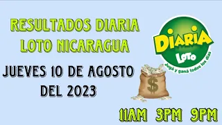 Resultados DIARIA NICARAGUA del jueves 10 de agosto del 2023