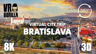 Bratislava, Slovakia Guided Tour in 360 VR (short)  - Virtual City Trip - 8K Stereoscopic 360 Video