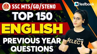 SSC MTS/Steno/GD | Top 150 Previous Year English Questions asked in SSC Exams | Ananya Ma'am
