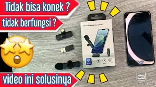 cara mengatasi mik wireless lavalier tidak bisa konek