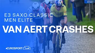 VIDEO: 😲 Wout van Aert CRASHES on the Paterberg as Mathieu van der Poel launches MONSTER E3 attack