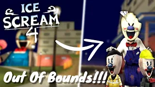 Out Of Bounds!!! - Ice Scream 4: Rods Factory | Ice Scream 4 No Clip Bug | Ice Scream 4